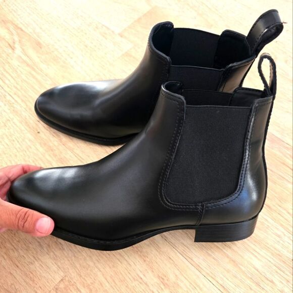 Zara Pointed Toe Chelsea boots In Black Size 39 - Picture 1 of 12
